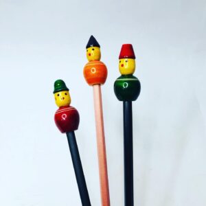 Wooden Pencil Cap Joker (Pack of 5)