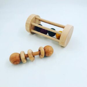 Wooden Rattler Combo Toy – Neem Wood