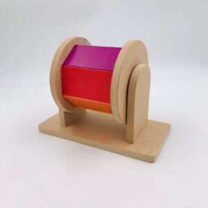 Wooden Toy : Rainbow Wheel Spinner