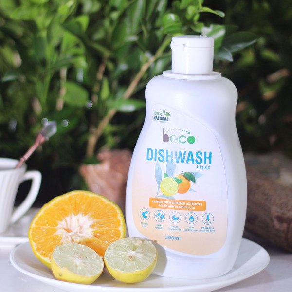 Beco Natural Dishwash Liquid 500 ML, Pack of 2. Cruelty Free, Earth Friendly, With Bio Enzymes