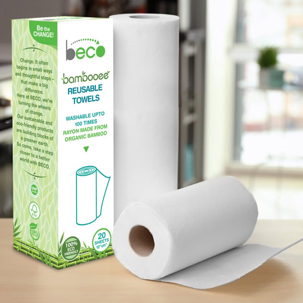 Beco Bamboo Kitchen Towel Roll 20 Sheets x 100 wash