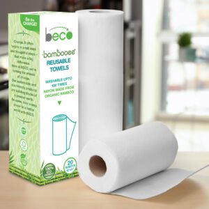 Beco Bamboo Kitchen Towel Roll | 20 Sheets x 100 wash