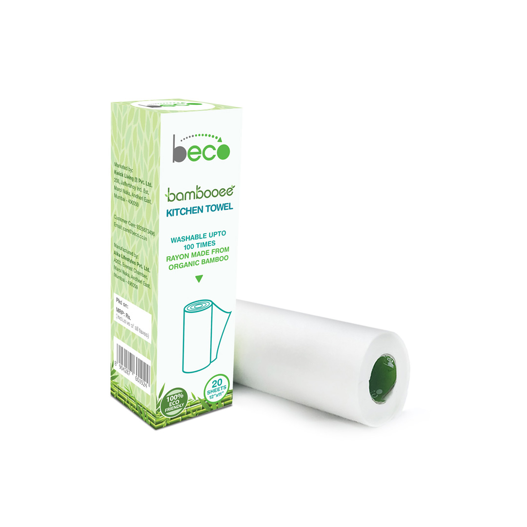 Beco Bamboo Kitchen Towel Roll 20 Sheets x 100 wash