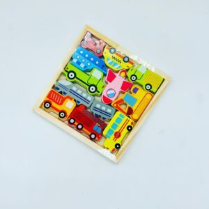 Wooden Puzzles – Animal, Numbers & Essential Vehicles