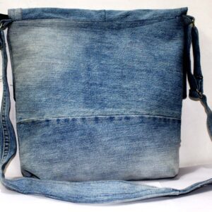 Denim Side Bag With Flap (28×23 cm)