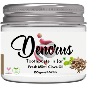 Dencrus toothpaste in a jar, antibacterial anti-inflammatory (Mint & Clove 100gm)