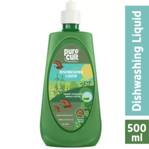 PureCult Dishwash | Eco-Friendly, Sweet Orange & Lemon Essential Oils (500ml)