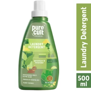 PureCult Laundry Detergent Liquid (Top & Front Load) | Natural, Non-Toxic & Eco-Friendly (500 ML)