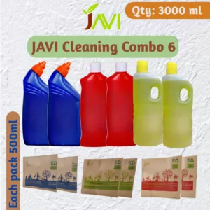 JAVI CHHOTU Combo Cleaning Kit | Floor, Bathroom, Toilet Cleaner (1 Ltr each, 6 Capsules)