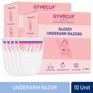 GynoCup Underarm Hair Removal Razor For Women, Girls | Easy to use | No Cut Safe & Comfortable Shaving | Water Resist (Pack of 10)