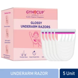 GynoCup Underarm Hair Removal Razor For Women, Girls | Easy to use | No Cut Safe & Comfortable Shaving | Water Resist (Pack of 5)