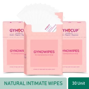 GynoCup Natural Intimate Refreshing & Clean Wipes (Set-30) (Pack Of 3)