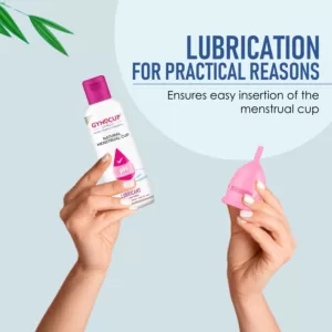 GynoCup Combo Menstrual Cup & Lubricant (100ml) For Women Safe, Easy-To-Use & Comfortable (Pink) (Large)