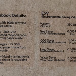 Recycled Paper Notebook | B5 Notebook | Save Our Trees | Evergreen (Pack of 5)