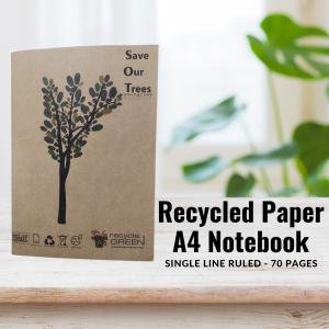 Recycled Paper A4 Notebook